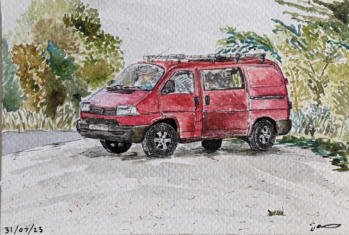 2023 - Watercolour Memorial for the Van :(